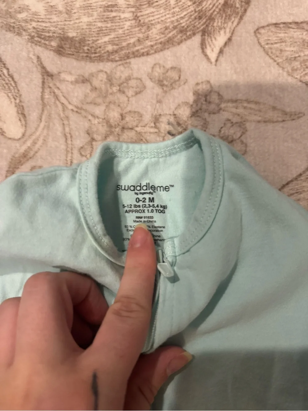SwaddleMe Light Aqua Zippered Baby Sleep Sack